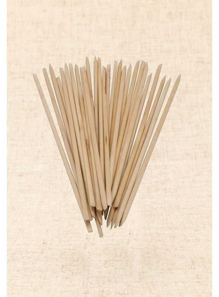 Wooden Orange Manicure Sticks – (100) medium