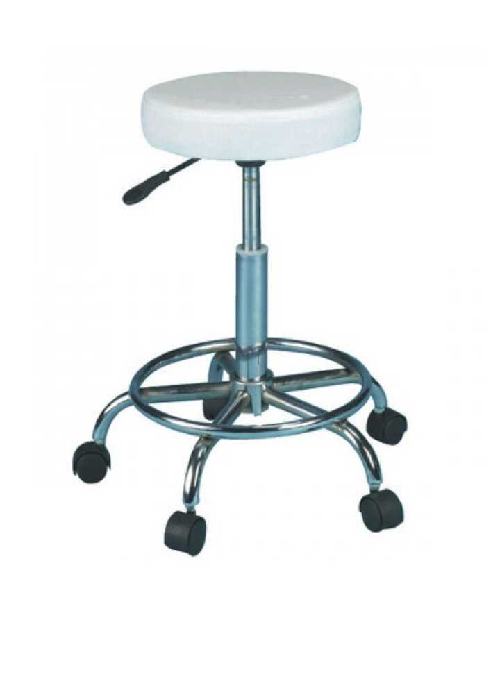 White Compact Stool (SkinMate)