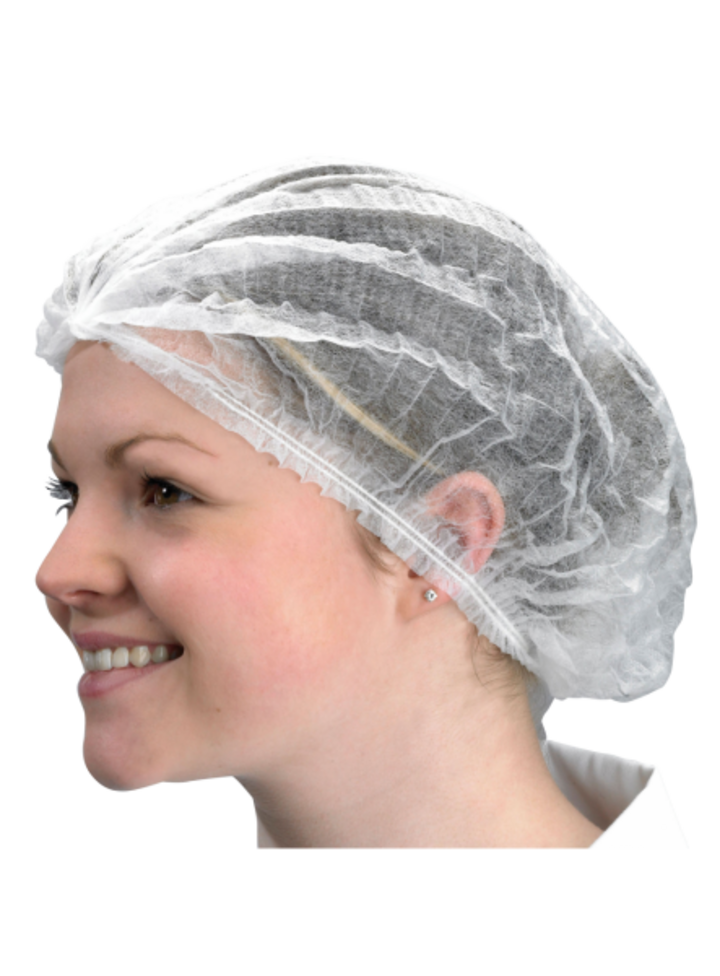 Disposable Pleated Cap White (100)