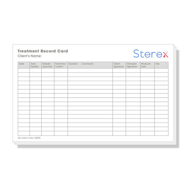 Sterex Treatment Record Card 25pk