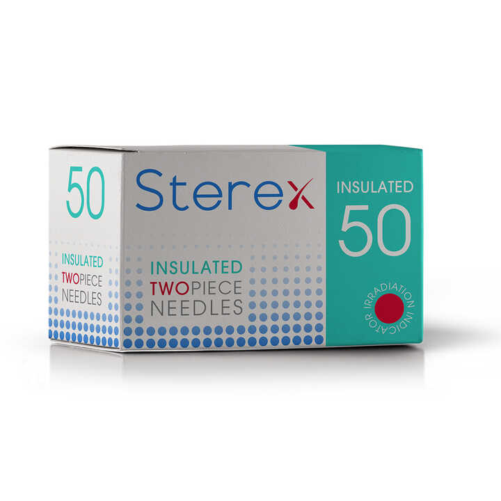 STEREX NEEDLES - TWO PIECE INSULATED 004 (BOX OF 50) SHORT