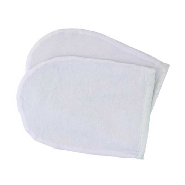 Cotton Manicure Mitts - White